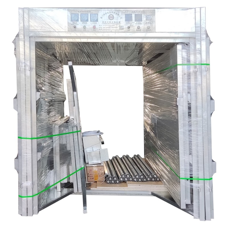 Câmara de cura industrial semi-montada para envio de embalagem plana com trilho C Câmara de cura industrial semi-montada para envio de embalagem plana com trilho C